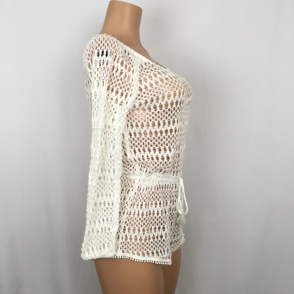 🆕😍 Victoria's Secret white crochet swim coverup - Picture 4 of 8